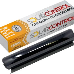 SOLARCONTROL Window Tint Car Film 20'' X 100FT Dyed Shade Roll Universal Fit Privacy UV Sun Block and Scratch Resistant (20% Dark Shade)